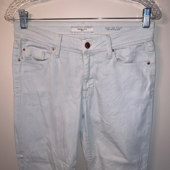 Fidelity Joey Zip Crop Mid Rise Ultra Slim Jeans 27 - Picture 7 of 12